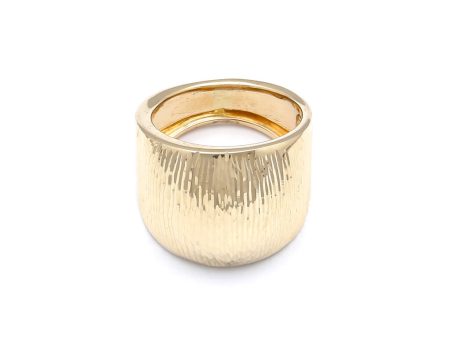 Anillo facetado en oro amarillo 14 kilates. Hot on Sale