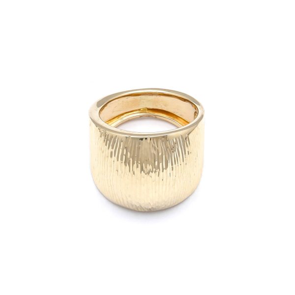 Anillo facetado en oro amarillo 14 kilates. Hot on Sale