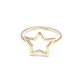 Anillo calado motivo estrella en oro amarillo 14 kilates. on Sale