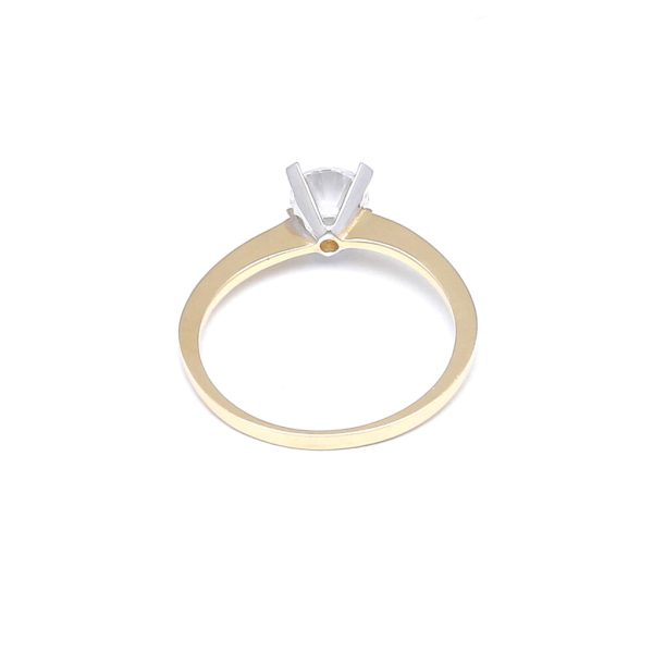 Anillo solitario con circonia en oro amarillo 14 kilates. For Cheap