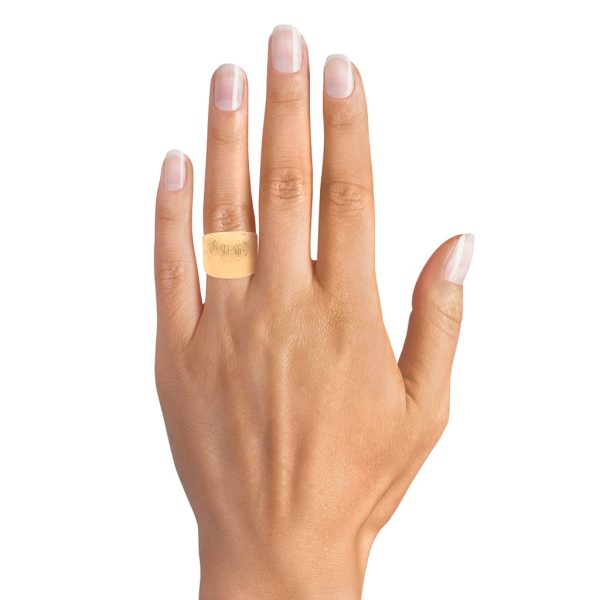 Anillo facetado en oro amarillo 14 kilates. Hot on Sale