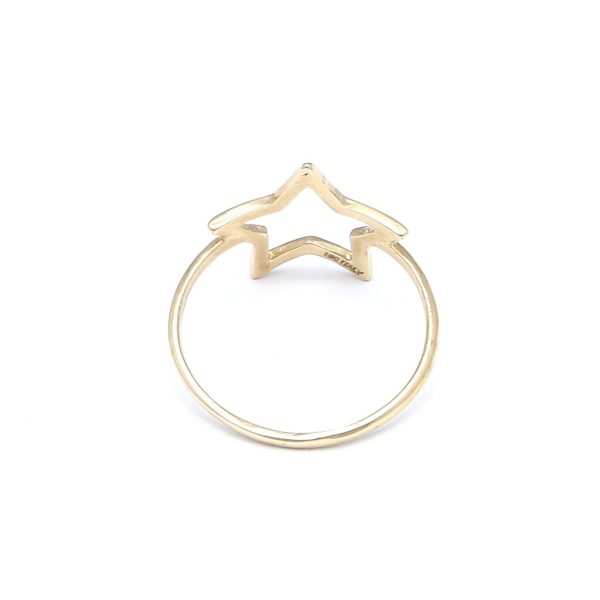 Anillo calado motivo estrella en oro amarillo 14 kilates. Supply