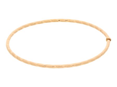 Pulsera de arillo estriada en oro amarillo 14 kilates. Supply