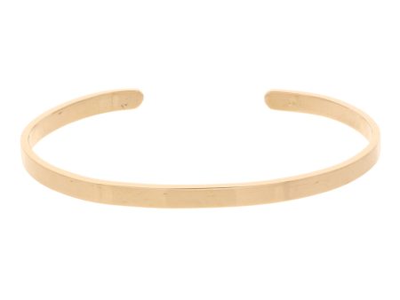 Pulsera abierta lisa en oro amarillo 14 kilates. For Cheap