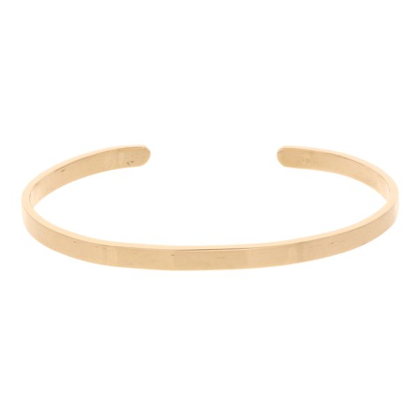 Pulsera abierta lisa en oro amarillo 14 kilates. For Cheap