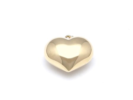 Dije hueco liso motivo corazón en oro amarillo 14 kilates. For Discount