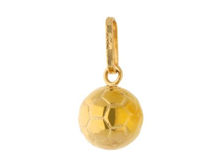 Dije diseño especial motivo balón en oro amarillo 18 kilates. on Sale