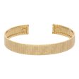 Pulsera abierta labrada en oro amarillo 14 kilates. Hot on Sale