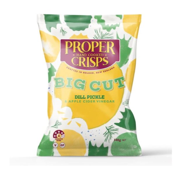 Proper Crisps BIG CUT Dill Pickle 140g Online