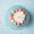 10  Scalloped Cake Board - Pastel Blue Fashion