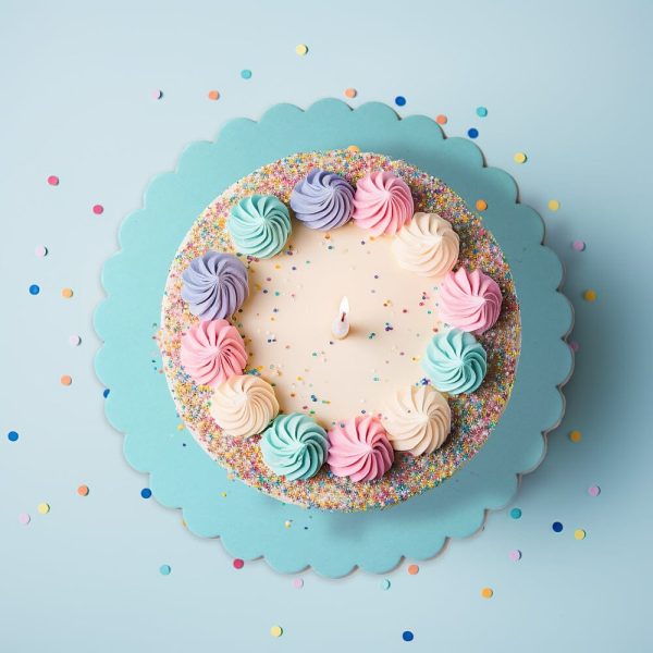 10  Scalloped Cake Board - Pastel Blue Fashion