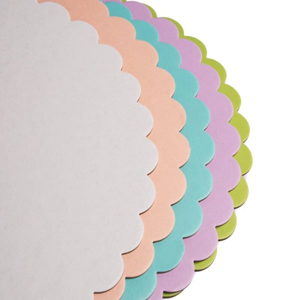 10  Scalloped Cake Board - Pastel Blue Fashion