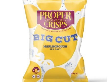 Proper Crisps BIG CUT Malborough Sea Salt 140g Supply