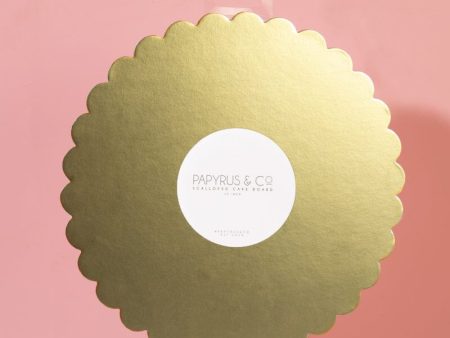 10  Scalloped Cake Board - Gold Cheap