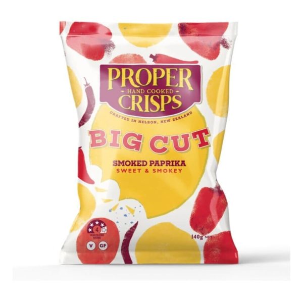 Proper Crisps BIG CUT Smoked Paprika 140g Hot on Sale